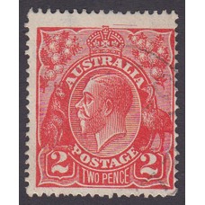 Australian    King George V    2d Red  Single Crown WMK Plate Variety 16R30..